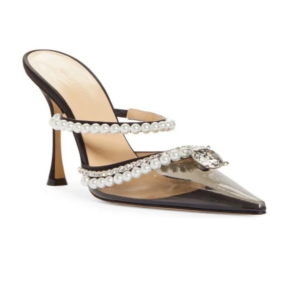 Mach and Mach Diamond of Elizabeth Imitation Pearl pointed toe‎ mule size 39